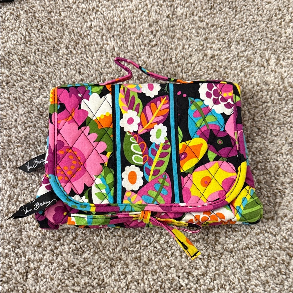 Vera Bradley Vibrant Floral Cosmetic Case/Jewelry Holder
